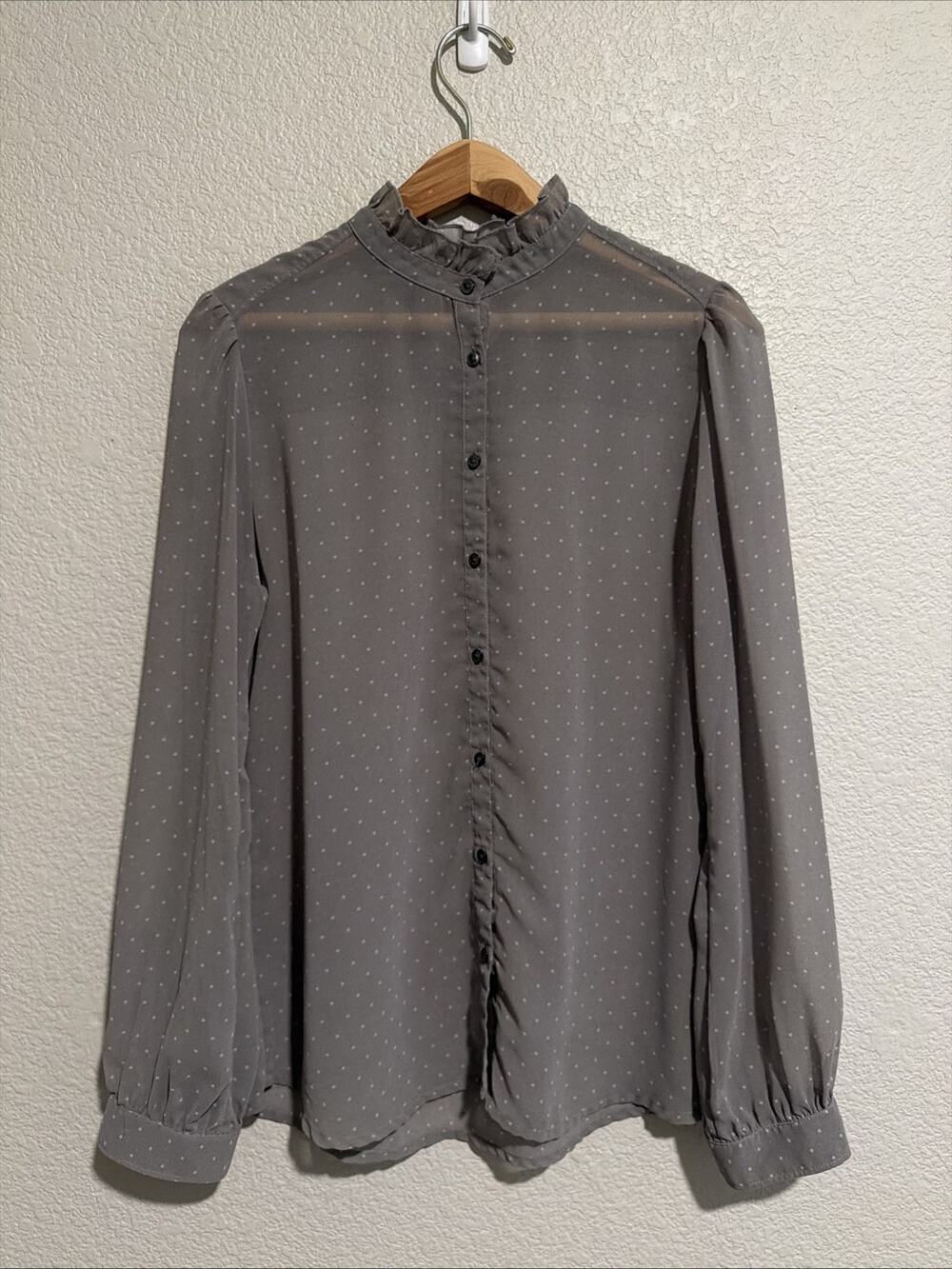 NEW Halogen Blouse Top Luxury Minimalist Career Trad Wife Cottage Feminine M